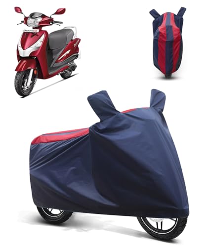 Image of FABTEC Bike /Motorcycle Body Cover Compatible with Hero Destini 125(Red & Blue)