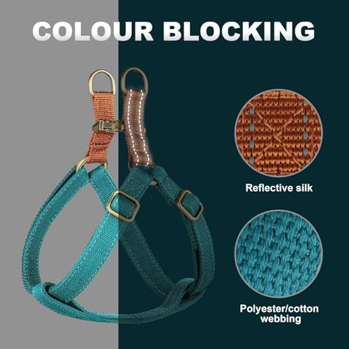 Image of Didog Step in Dog Harnes for Medium Dogs, Blue, M, Chest 19-28 inch