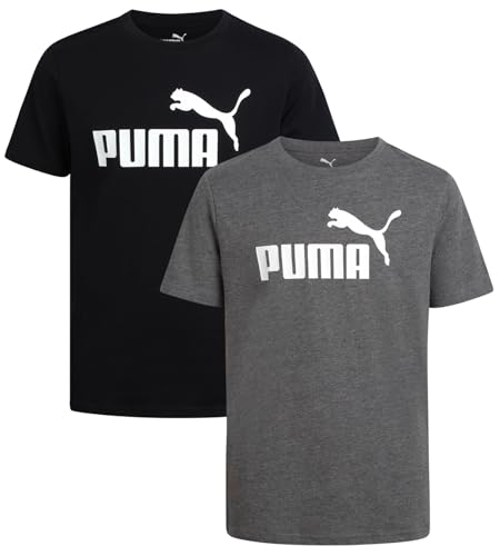Amazon.com: PUMA Boys T-Shirt - 2 Pack Casual Crewneck Short