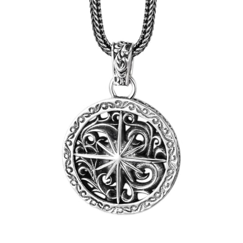 Colgante de collar de estrella en plata 925 anti alergias retro
