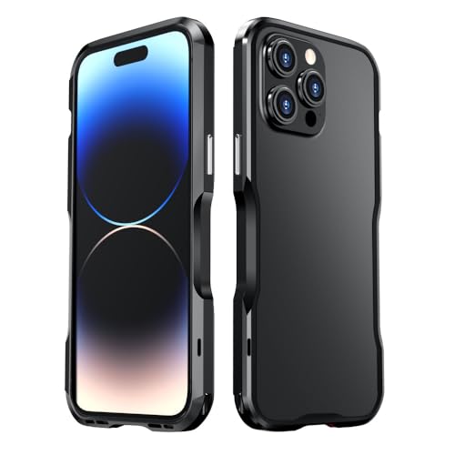 Étui de pare-chocs pour téléphone portable au quotidien coque métal noire iPhone 7 Plus