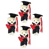 BESPORTBLE 4 Piezas Osos de Peluche Graduación Mini Muñecos Rellenos para Decoración de Ramos y Eventos Festivos Accesorios Adorables para Fotos y Celebraciones