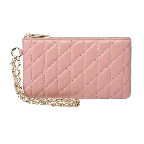 Women's Genuine Leather Wallets Money Clips Card Cases Purses Handbags Money Organisers (Pink)
