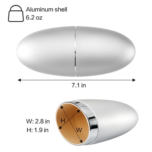 Image of Vemiss Hard Shell Sunglasses Case, Innovative Aluminum Large Glasses Case for Women Men (Silver)