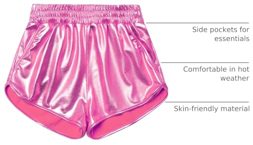 Image of Perfashion Girls Metallic Shorts Sparkly Shiny Hot Pants Gold /Silver /Pink Outfit