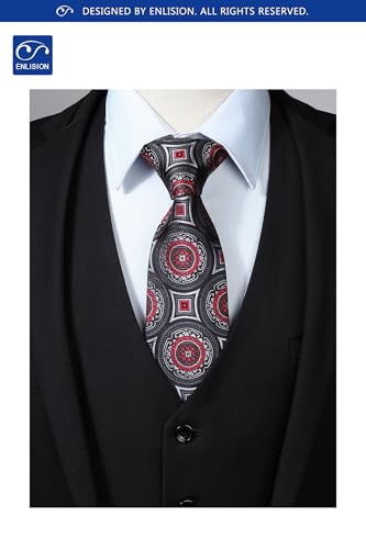 Image of Enlision Men's Suit Vest Business Formal Dress Waistcoat Solid Color Vest for Suit or Tuxedo