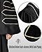 YIIOSS Unisex Deluxe Doctoral Graduation Gown with Tam 8-Sided Package and Hood for Doctoral Regalia Black