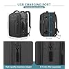 Travel Backpack Extra Large Backpack Carry On Backpack 50l Expandable Airline Approved Water Resistant Business Luggage Suitcase Daypack Bag Fits 17 Inch Laptops Travel Gifts For Men Women Black