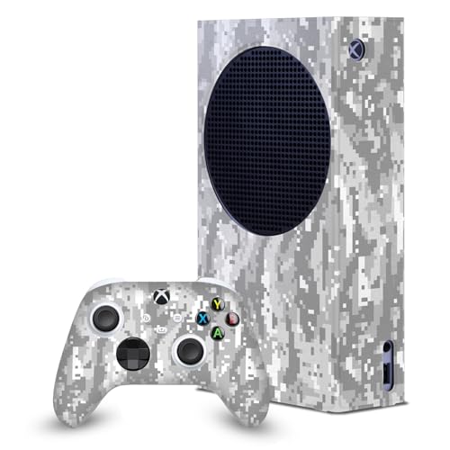 Xbox Series S Skin Gris Camo - Kit d'Enveloppement Console et Manette par Head Case Designs