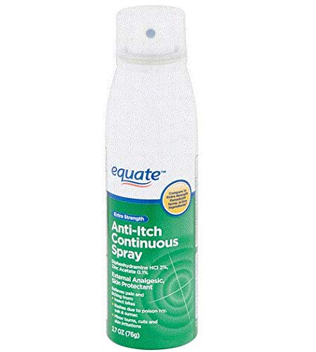 Pack of 8 - Equate Extra Strength Anti-Itch Continuous Spray, 2.7 Oz