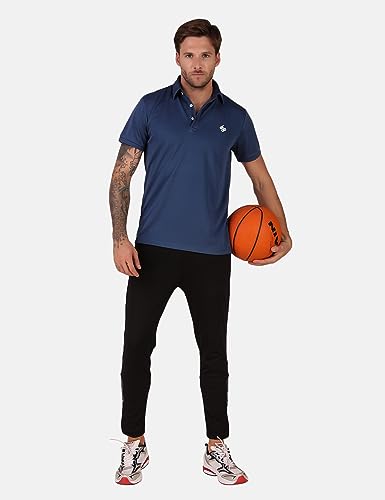Image of John Ally Men's Gym Sports Polo T-Shirt: Stay Cool, Dry, and Comfy - Perfect for Workout and Casual Wear