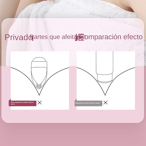 Yplkm Maquinilla De Afeitar Corporal, Maquinilla Eléctrica Para Vello Púbico Femenino, Recargable USB Inalambrica Portatil Para Cuerpo Nariz Bikini Zona Intima Facial - imagen 5