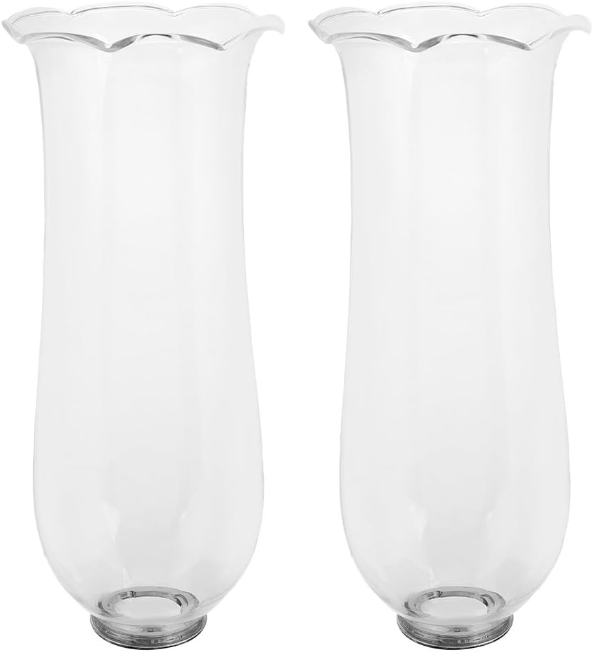 Alipis 2pcs Glass Candle Holder: Windproof Glass Candle Holder - Clear Hurricane Lamp Cover for Outdoor Dining Camping Picnics and Patio