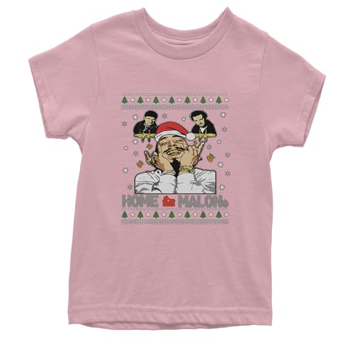Home Malone Ugly Christmas Youth T-Shirt, Soft Cotton, Graphic Tee