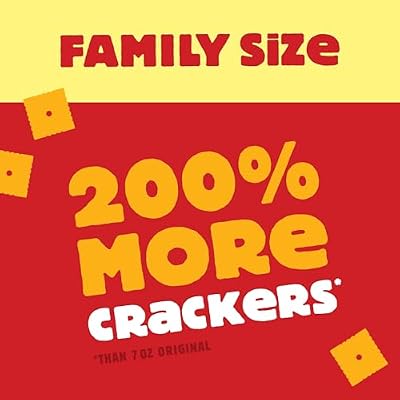 Cheez-It Cheese Crackers, Baked Snack Crackers, Lunch Snacks, Family Size, Original, 21oz Box (1 Box)