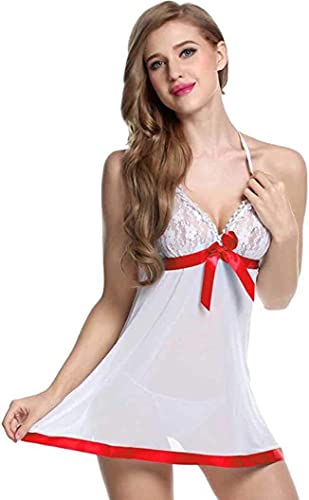 Image of Women Babydoll Lingerie with G -String Panty