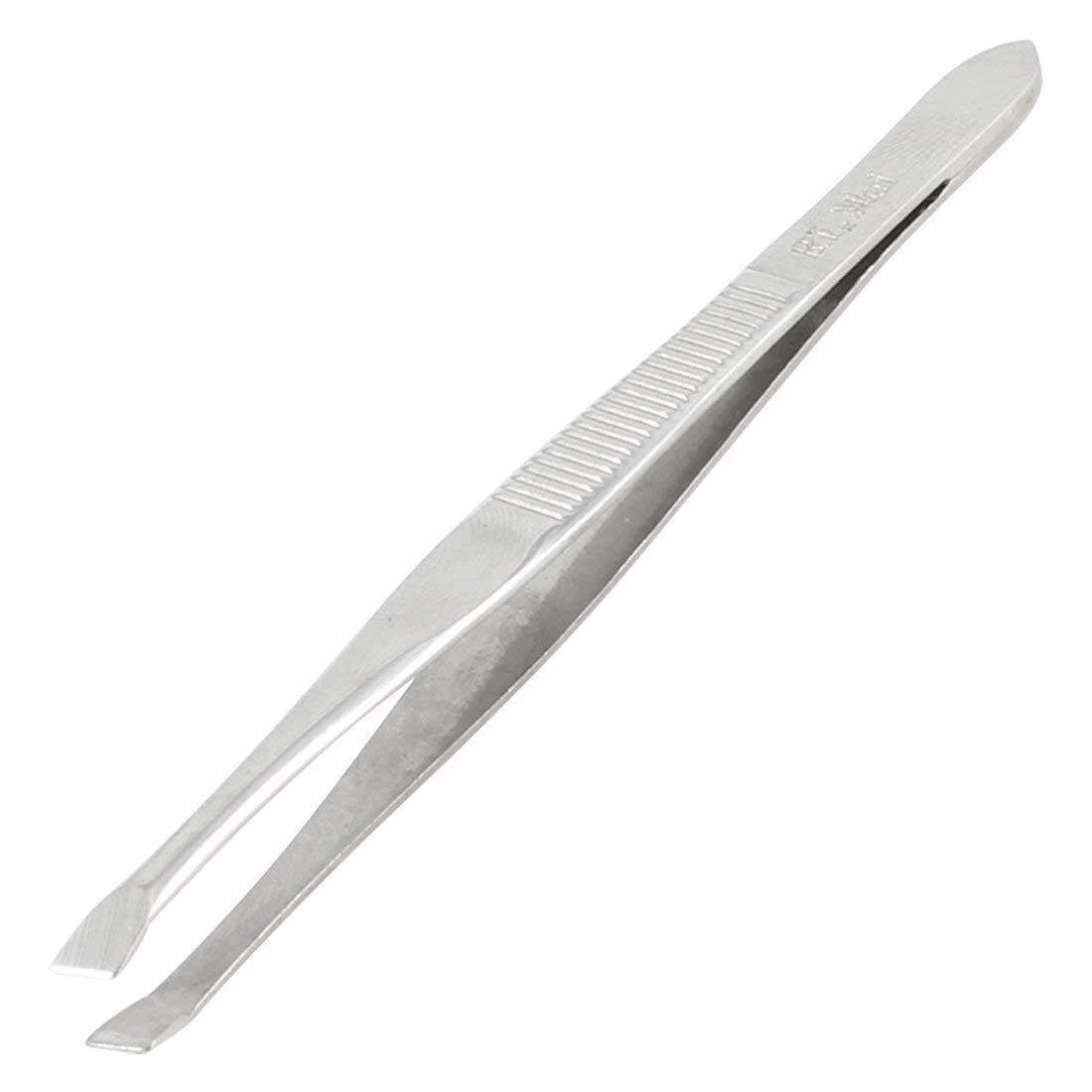 Metal Slanted Tip Vertical Stripe Makeup Eyebrows Tweezers Tool Professional Stainless Steel Tweezers Practical and clever