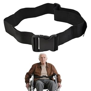 Wheelchair Seatbelt, 71 Inch/180cm Seat Belt, Wheelchair Strap Seat Belt, Wheelchair Lap Strap, Wheelchair Foot Straps, Nylon Suitable for Mobility Scooter Elderly Ambulance Stretcher
