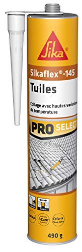 Sikaflex 145 Tuiles Terre Cuite, Colle souple polyuréthane spécial tuiles, Mastic PU, Collage pour la réparation de tuiles, Rouge Tuile, 300ml