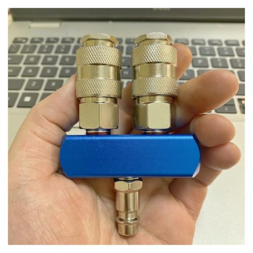 Distribuidor neumático de 2 a 4 vías con conector G1/4 de acople rápido para compresor 5
