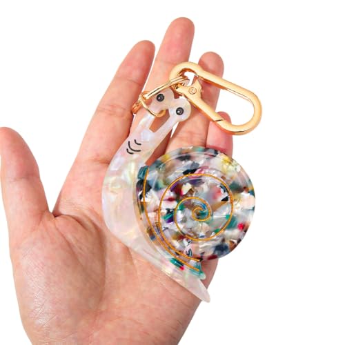 Cute Animal Bag Charm Keychain Set - 3 Designs (Snail, Snake, Worm) with Acrylic Charms & Gold Lobster Clasp
