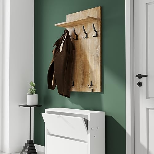 AKKE Garderobenpaneel Wandgarderobe Mit Ablage Wandpaneel Garderobe PVC Maxi Trüffel 100cm x 60 cm AKKE Garderobenpaneel Wandgarderobe Mit Ablage Wandpaneel Garderobe PVC Maxi Trüffel 100cm x 60 cm