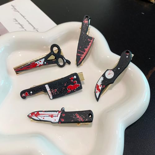 Set 5 mini pinzas para cabello estilo cuchillo negro miniatura 4