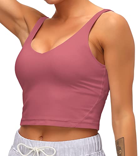 Image of Dragon Fit Sports Bra for Women Longline Padded Bra Yoga Crop Tank Tops Fitness Workout Running Top