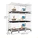 RTTZBOZ Pet Playpen, Small Animal Cages, Rabbit Guinea Pig Cage, Metal Wire Apartment, Three-Story Pet Premium Villa for Bunnies(Black)