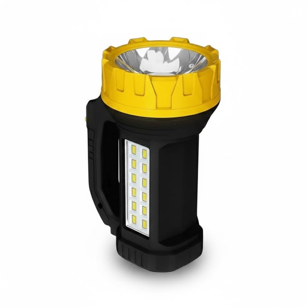 Drumstone (𝐒𝐩𝐞𝐜𝐢𝐚𝐥 𝟏𝟓 𝐘𝐞𝐚𝐫𝐬 𝐖𝐚𝐫𝐫𝐚𝐧𝐭𝐲) 50W Laser Light with 12 SMD Bulbs, Rechargeable Emergency Torch with Sliding Plug, Ultra-Bright Work Light for Home, Outdoor, Repair-image-38