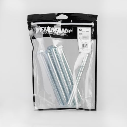 Fixman 525059 Betonschrauben, M12 x 150 mm, 10 Stück
