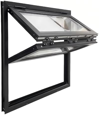 Reinforced Glass Manual Sliding Food Truck Window for Secure Outdoor Serving, Ideal for Food Trucks, Carts, and Concessions - Durable and Easy to Install
