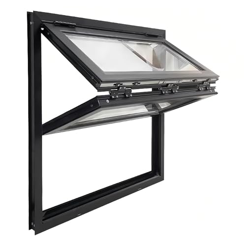 Ventana de aleación de aluminio y vidrio reforzado para food truck