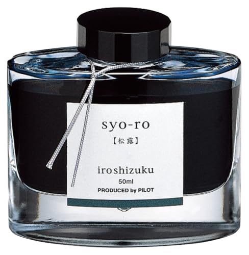 Pilot Tinta para caneta-tinteiro Iroshizuku – Frasco de 50 ml – orvalho de pinheiro Syo-ro (turquesa cinza) (importação do Japão)
