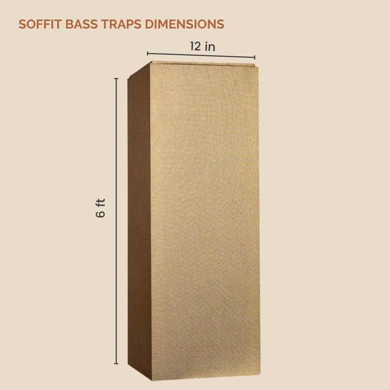 Image of Timber Acoustics Soffit Bass Traps | Premium Low-Frequency Absorption for Balanced & Clear Audio | Acoustic Room Treatment | Soundproof Corner Panels (Dark Blue, 6ft x 18in)