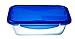 Pyrex Cook & Go - Recipiente rectangular de vidrio con tapa 100 % hermética, para contener alimentos, apto para horno y microondas, 20 x 15 cm, capacidad de 0,8 l