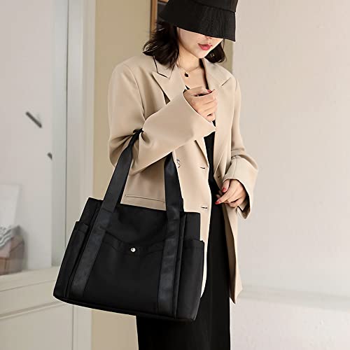 Bolso Tote de Nylon resistente al agua para mujer miniatura 3
