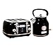 Price comparison product image Charles Bentley 1.7L Kettle & 4 Slice Toaster Set Black & Rose Gold Fast Boil 360 Swivel Base 6 Setting Removable Water Filter
