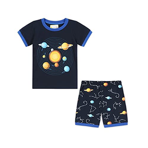 CM-Kid Jungen Schlafanzug Kurzarm Kinder Shorty Pyjama Set Sommer...