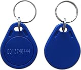 RFID Key Fobs, 125KHz TK4100/EM4100 Proximity Tags, 100-Pack, Blue