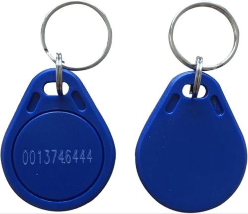 RFID Key Fobs, 125KHz TK4100/EM4100 Proximity Tags, 100-Pack, Blue