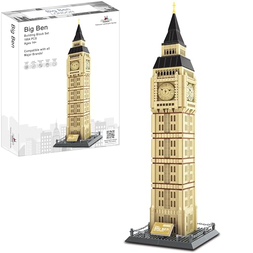 Apostrophe Games Ensemble de Blocs de Construction Big Ben - 1664 pièces