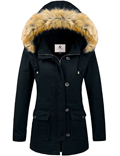 Uoiuxc Damen Warme Winterjacke Winddichter Mantel Dickes Parka...