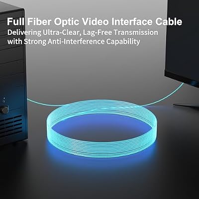 RUIPRO 8K Detachable Full Fiber Optic Armored 8K60Hz Cable 1.4, 6FT, 32.4 Gbps, Supports 4K@144Hz, HDR, HDCP 2.2&2.3, FreeSync & G-Sync, Compatible with RTX 4090/3090 Ti/RX 7900 XTX