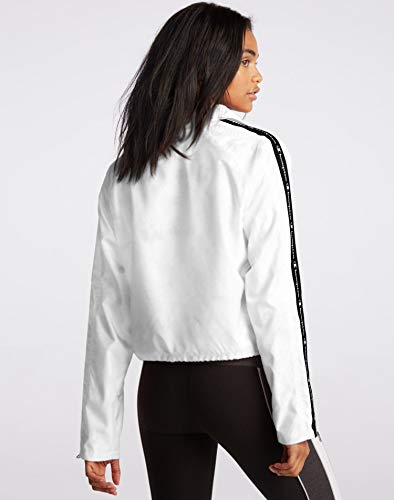 Champion Women's Cropped Coaches Jacket, White, X Large #TOP2
