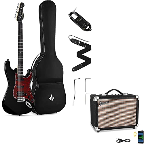 Donner 39 Inch Electric Guitar & 10W Guitar Amplifier, Electric Bass Guitar Amp Protable With App Effector Input For Recording，Acoustic Guitar Combo Practice Amp Protable M-10 With Distortion Tone For #TOP7