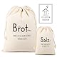 Gulfmew Brot und Salz Geschenk zum Einzug Einzugsgeschenke, Brötchenbeutel, Salzbeutel und Einzug Karte Richtfest Geschenk für Freund Familie Kein Essen (Kein Essen)