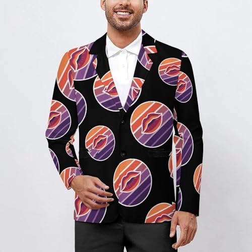 Lipstick Lesbian Flag Men's Suits Dress Business Formal Suit Print Jackets Coat for Wedding Party2