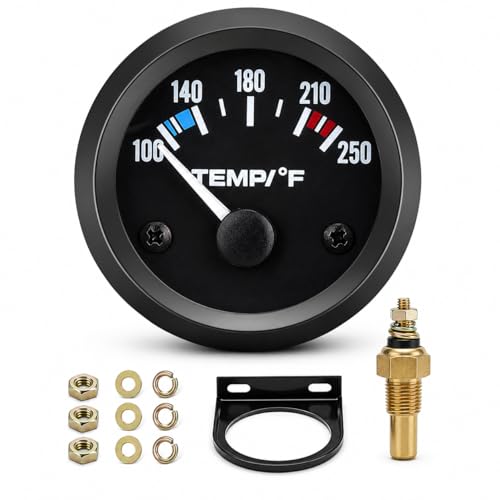 LAGWIUY 52mm Water Temp Gauge 100–250°F | White LED
