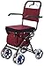 ZLNY Carrello Deambulatore Deambulatore Creative Light- Carrello della Spesa Old Walker Pieghevole A Quattro Ruote con Sedile,C,Excellent2